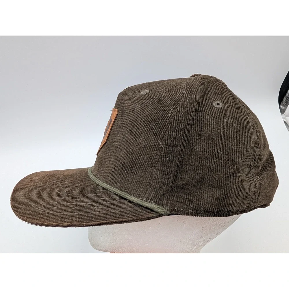 Locale Glacier National Park Corduroy Snapback Hat Brown Bear Patch Rope Cap MT